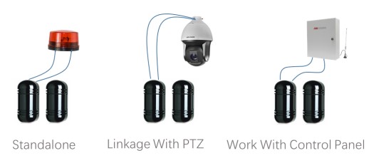 Подключение устройств к тревожному выходу оптических извещателей Hikvision