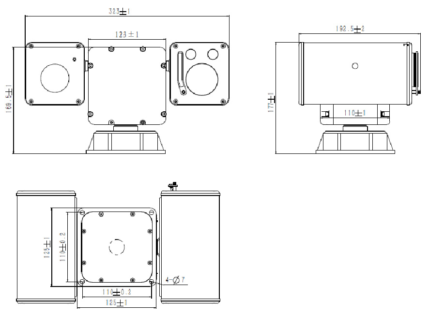 Купить DIVITEC DS-BIPT6436Q/F25/Z30 Двухспектральный тепловизор на поворотной платформе в Москве.