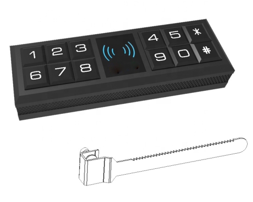 Купить DIVITEC DT-S1402G Электронный замок для сдвижных стеклянных дверей, стеклянных витрин в Москве.