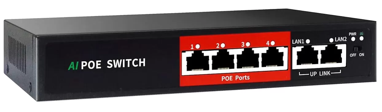 Купить DIVITEC AI DT-4MP2E-65W AI управляемый PoE коммутатор в Москве.