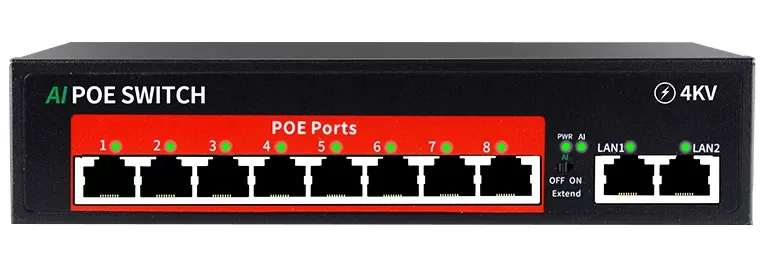 Купить DIVITEC AI DT-8MP2E-90W AI управляемый PoE коммутатор в Москве.